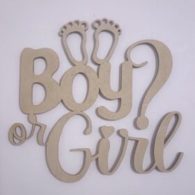 Letrero Boy Or Girl Baby Shower Madera Mdf