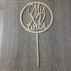 Cake Topper Mis Xv Años Mdf Natural Mis Xv Años